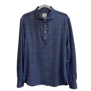johnnie-O Blue Long Sleeve Polo Shirt
